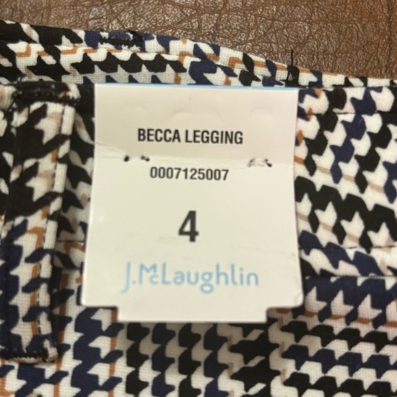J. McLaughlin Houndstooth Becca Legging Skinny Pants Stretchy Size 4 NWT - Picture 4 of 6